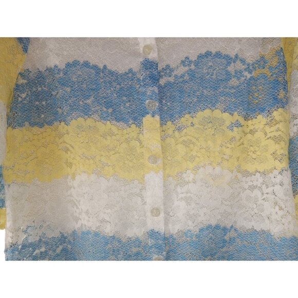 Draper's & Damon's  Women's Multicolor Lace   Button Up  Top size XL - Picture 4 of 12